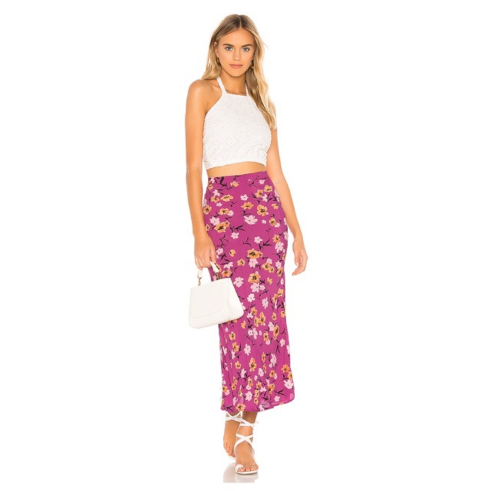 Flynn Skye Floral Berry Pink Skirt